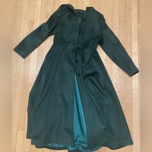 Beautiful long wool coat with hood.